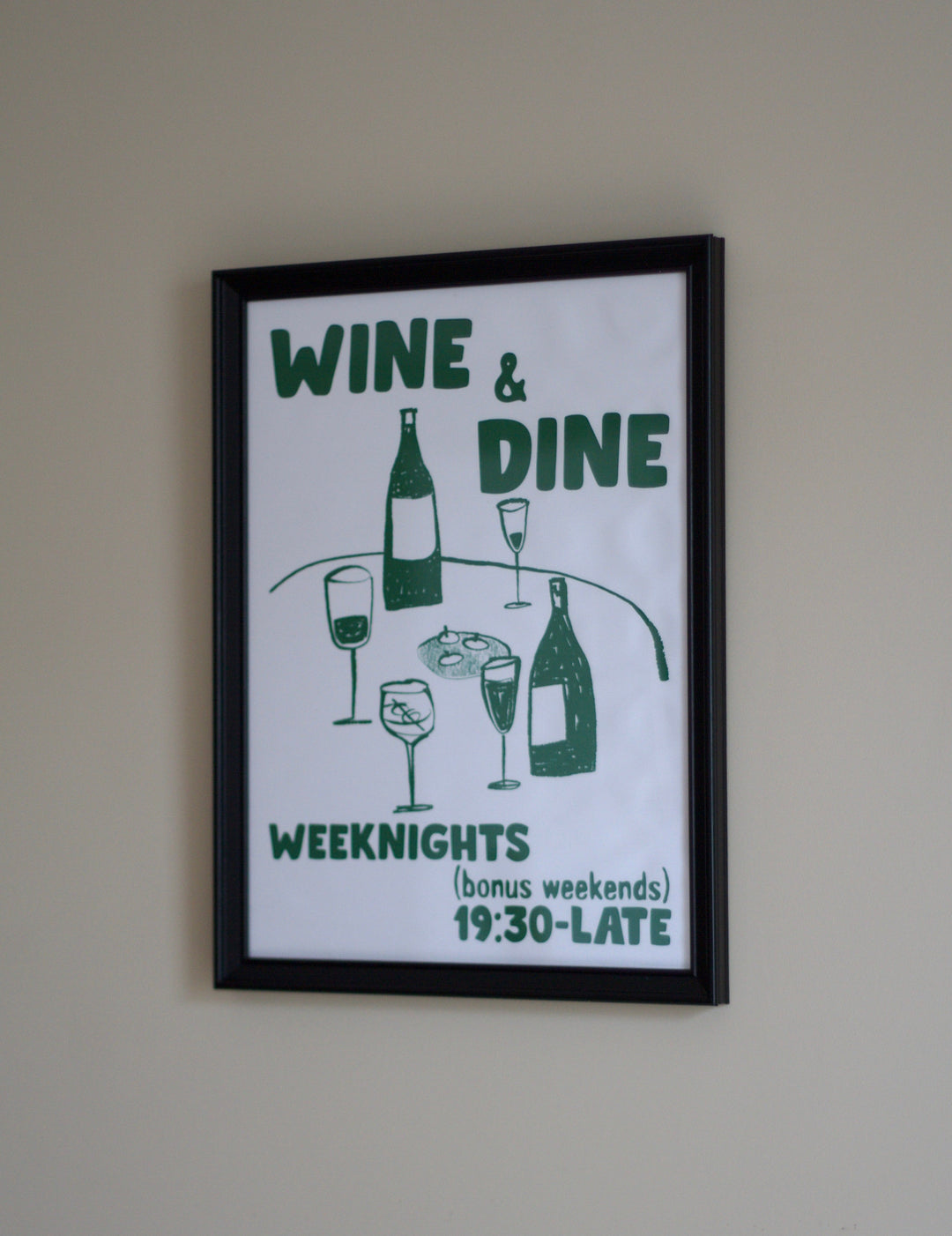 Poster 'Wine and Dine'