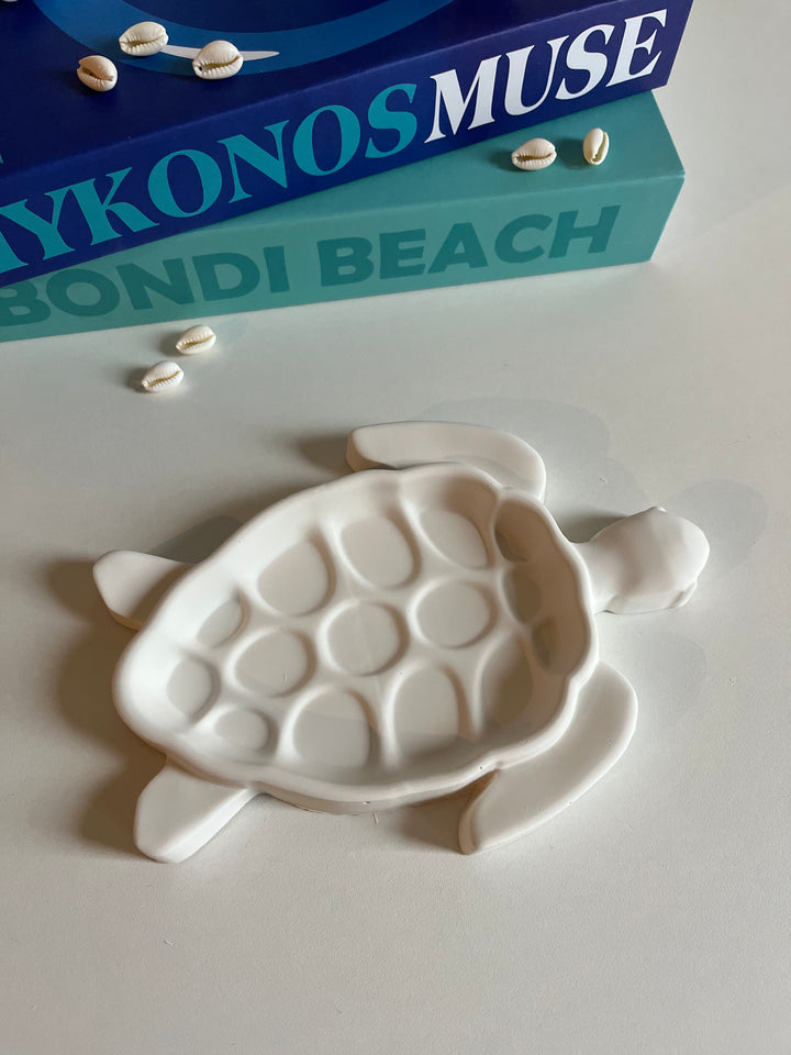 Handgemaakte schildpadden schaal