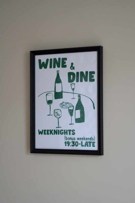 Poster 'Wine and Dine'