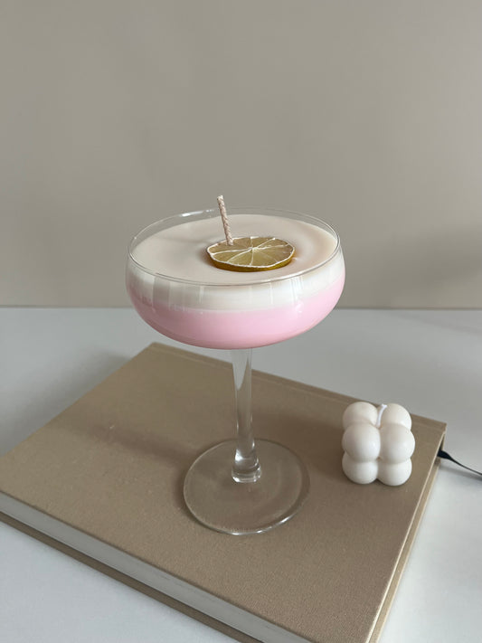 Pink Lady Cocktail candle