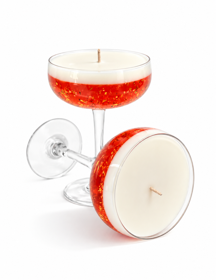 Rose champagne kaars